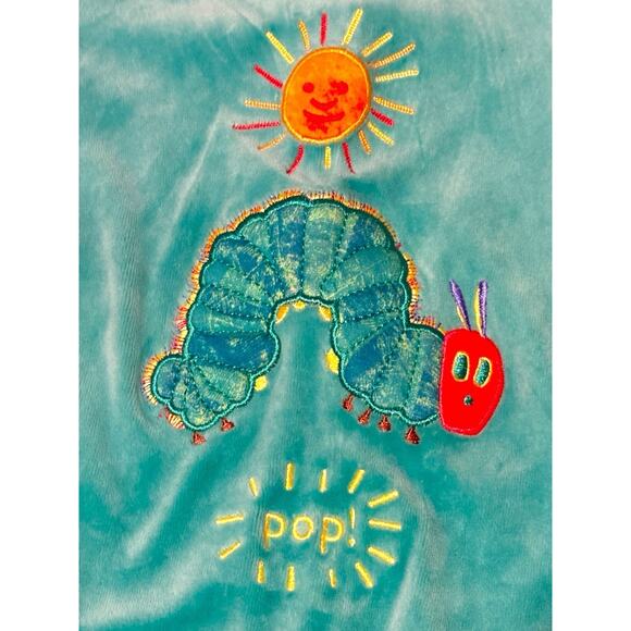 Vintage Carters Eric Carle The Very Hungry Caterpillar Green Sleeper 9-12m - Picture 7 of 8